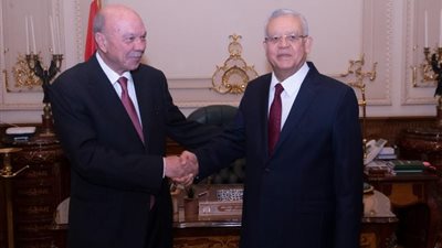 بالصور .. المستشار حنفي جبالي  يستقبل رئيس مجلس الأعيان الأردني