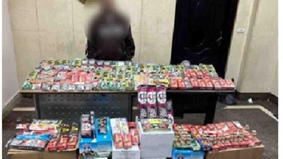 بالصورة .. تفاصيل ضبط مليون قطعة ألعاب نارية مختلفة الأحجام بحوزة شخص بالقاهرة