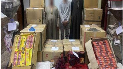 ضبط 3 أشخاص بالفيوم بحوزتهم مليون وسبعمائة ألف قطعة ألعاب نارية