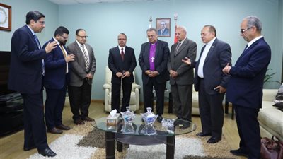 صور.. تفاصيل زيارة  «الرسولية» و«المعمدانية» لرئيس الطائفة الإنجيلية