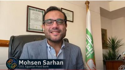محسن سرحان الرئيس التنفيذي لبنك الطعام المصري يحصل  على جائزة MEI تقديرا لجهود البنك في مواجهة كورونا