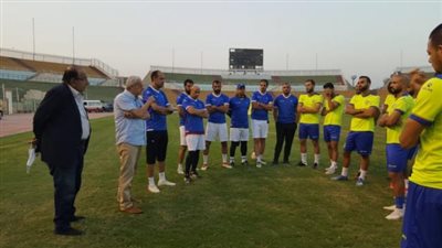 رئيس المقاولون يحفز الفريق قبل مواجهة إنبي