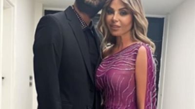 رزان مغربي بظهور نادر مع زوجها