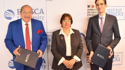 توقيع بروتوكول تعاون بين جامعة إسلسكا والمعهد الفرنسي بمصر
