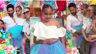 رغم الطلاق.. تامر حسني يجتمع مع بسمة بوسيل في عيد ميلاد ابنتهما