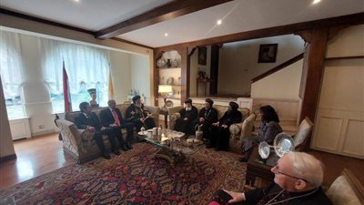 شاهد.. سفارة مصر بالڤاتيكان تقيم مأدبة غداء على شرف البابا تواضروس