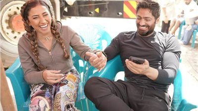 تامر حسنى يكشف عن صور من كواليس فيلم ”تاج”