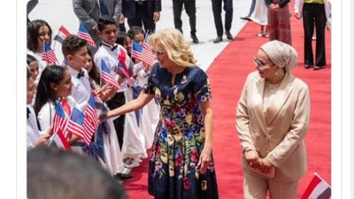 قرينة الرئيس الأمريكى جيل بايدن تزور منطقة الأهرامات