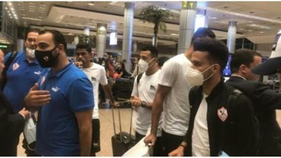 بعثة الزمالك تجري مسحة كورونا في مطار القاهرة