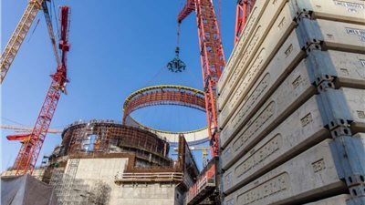 «روساتوم» تعلن تركيب الطبقة الـ5 من الاحتواء الداخلي لمحطة أكويو النووية