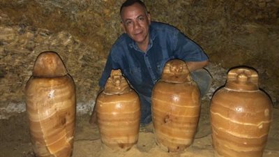 الآثار تعلن  تفاصيل الكشف عن مقبرة المشرف على الخزانة الملكية بالمنيا