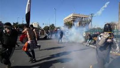 مواجهات بين قوات الأمن والمحتجين في بغداد