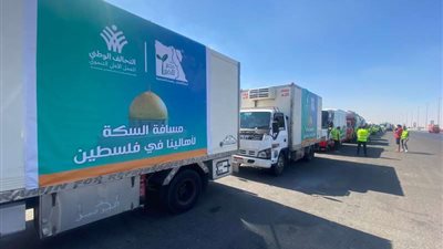 عبور شاحنات المساعدات الإنسانية إلى الجانب الفلسطينى من معبر رفح