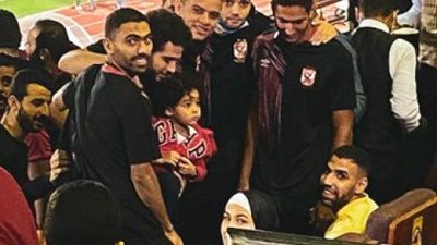 الخطيب يستقبل مؤمن زكريا ويحتفل معه بدرع الدوري