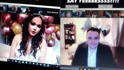 آخر تقاليع كورونا.. تعرف على حكاية أول زواج افتراضي في العالم بخاصية زووم