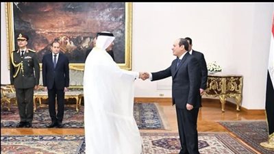 الرئيس السيسي يتسلم أوراق اعتماد سفير دولة قطر بالقاهرة