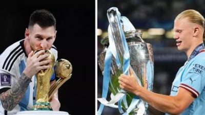 ميسى و هالاند يقودان التشكيل المثالى لعام 2023