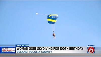 بطريقة خارجة عن المألوف.. مسنّة أمريكية تحتفل بعيد ميلادها الـ100