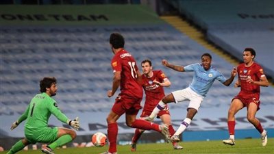 30 دقيقة.. رحيم سترلينج يهدر هدف التعادل للسيتي في شباك ليفربول