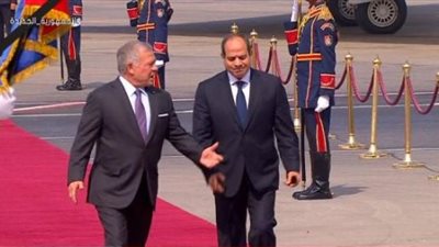 استعدادا لقمة إنقاذ أهالي غزة.. العاهل الأردني يستقبل الرئيس السيسي في العقبة