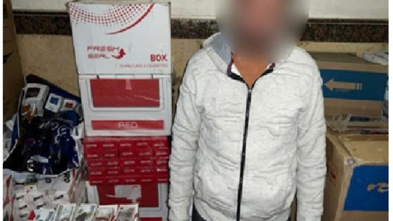 ضبط 21740 عبوة سجائر