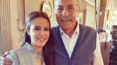 شاهد.. أحدث ظهور لـ دنيا عبد العزيز من كواليس ”الحرير المخملي” برفقة مصطفى فهمي