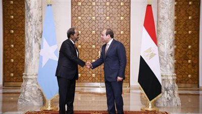 فيديو وصور.. مراسم استقبال السيسي لرئيس الصومال بقصر الاتحادية