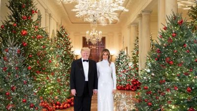 آخر عيد ميلاد لزوجة ترامب في البيت الأبيض تقضيه بين الأشجار والزينة