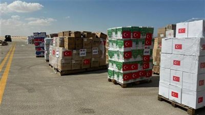 مطار العريش يستقبل 8 طائرات تحمل 162.5 طن من المساعدات لقطاع غزة