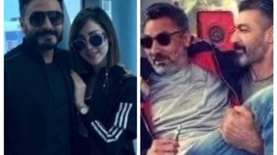 فتحي عبد الوهاب يسخر من تامر حسني وزوجته: متهور بس بحبك