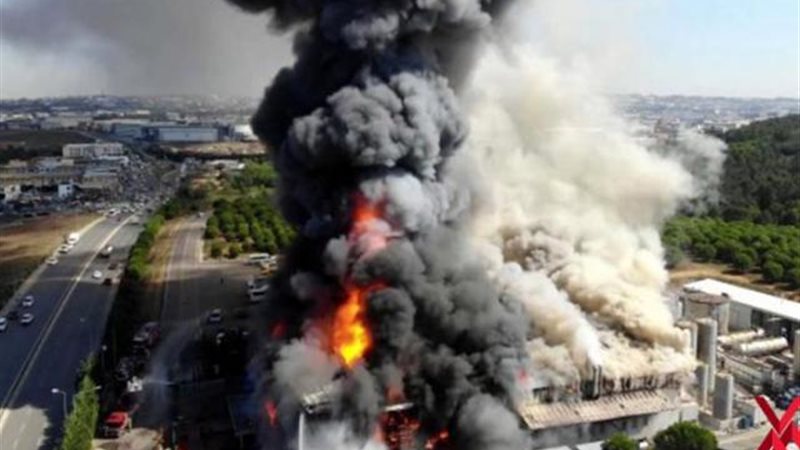 انفجار بمصنع بويات