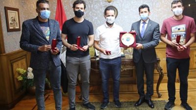 وزير الرياضة يلتقي رئيس بعثة منتخب البرازيل الأوليمبي