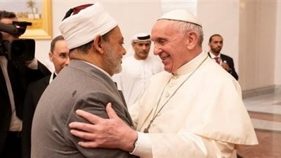 الإمام الأكبر وبابا الفاتيكان يغردان معا من أجل الأخوة الإنسانية