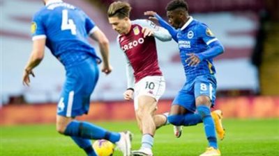 بمشاركة تريزيجيه.. أستون فيلا يتأخر أمام برايتون بهدف في الشوط الأول