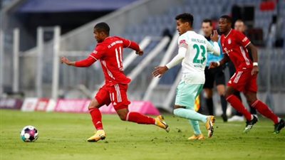 بايرن ميونخ يتأخر أمام فيردر بريمن بهدف في الشوط الأول