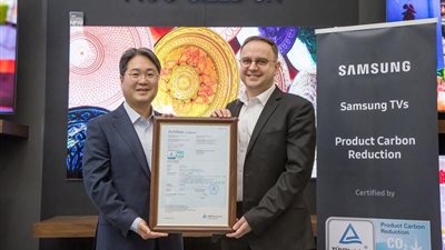 سامسونج تحصل على شهادة ”الحدّ من الكربون” من TÜV Rheinland لطرازات Neo QLED  وOLED وLifestyle للعام 2024