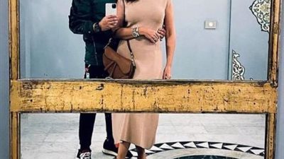 درة تغازل زوجها بصورة رومانسية: حبيبي مالي عيني وقلبي