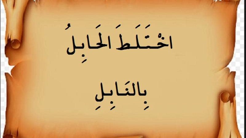 اختلط الحابل بالنابل