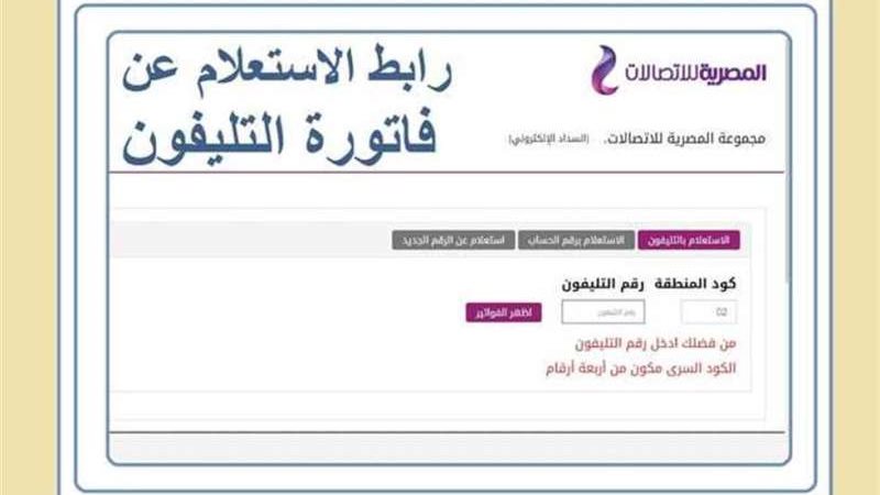 الاستعلام عن فاتورة