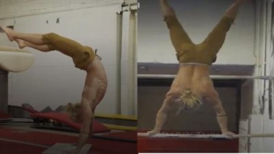 حركات بهلوانية خطيرة.. حكاية الشاب المذهل الذى جمع بين اليوجا والجمباز