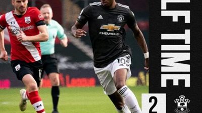 الشوط الأول.. ساوثهامبتون يضرب مانشستر يونايتد بثنائية نظيفة