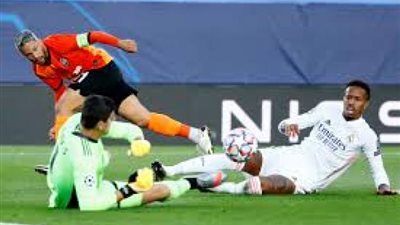 التعادل السلبي يحسم الشوط الاول بين ريال مدريد وشاختار بدوري الأبطال