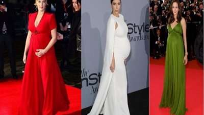 أبرزهن كيت وينسلت وأنجلينا جولي.. قائمة أجمل إطلالات نجمات هوليود الحوامل بفساتين السهرة