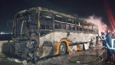 قرار جديد من النيابة بشأن حريق أتوبيس عين شمس