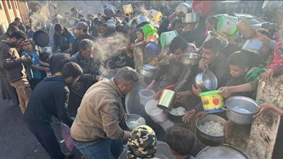 تكية رفح للصائمين.. مائدة الرحمن في غزة شكل تاني..صور