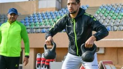 إصابة محمد مسعد لاعب سيراميكا كليوباترا بشد في العضلة الخلفية .. واختبار طبي غدا للاعب