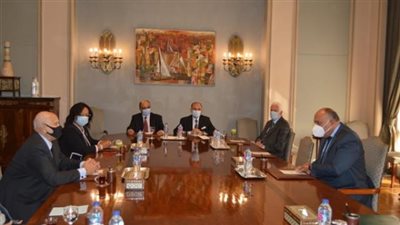 شكري يلتقى أعضاء المجلس المصري للشئون الخارجية