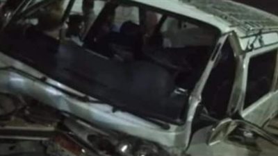 إصابة 5 أشخاص في حادث انقلاب سيارة ميكروباص بطريق طنطا