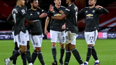 مانشستر يونايتد ينهي الشوط الأول بهدفين في شباك شيفيلد