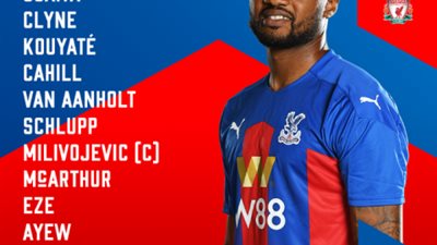 زاها يقود تشكيل كريستال بالاس الرسمي أمام ليفربول